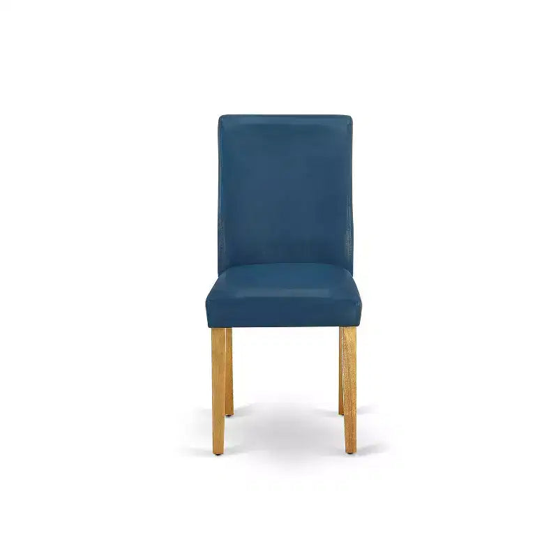 Table à dînette ronde en chêne de 36 pouces, 55 pièces, et deux chaises Parson