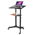 Yescom Portable Rolling Podium Mobile Standing Laptop Desk Presentation Lectern Office