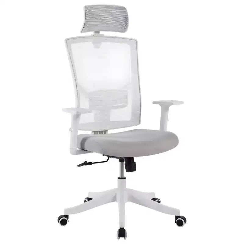 Fauteuil de bureau ergonomique inclinable - Chaise de bureau à dossier haut en maille avec appui-tête réglable, support lombaire complet, chaise de bureau à domicile, chaise de gaming