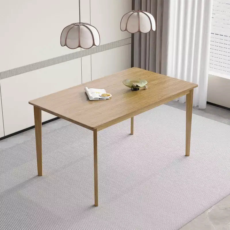 MAYEERTY Original Wood Color Rectangular Dining Table, Scandinavian Simple Multi-Function Table for Home Office
