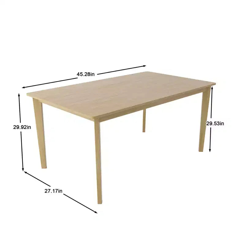 Table de salle à manger rectangulaire couleur bois naturel, table scandinave simple multifonctionnelle pour bureau à domicile