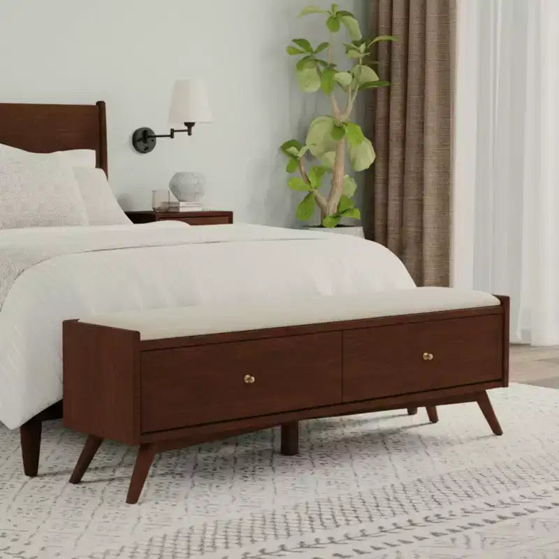 Flynn Bench, Walnut