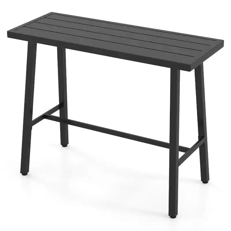 Table à manger rectangulaire en métal pour 4 à 6 personnes avec pédale de commande au pied