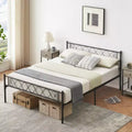 Queen Size Metal Bed Frame, Platform Bed Frame with Under Bed Storage, No Box Spring Needed, Noise-Free, Easy Assembly, Black