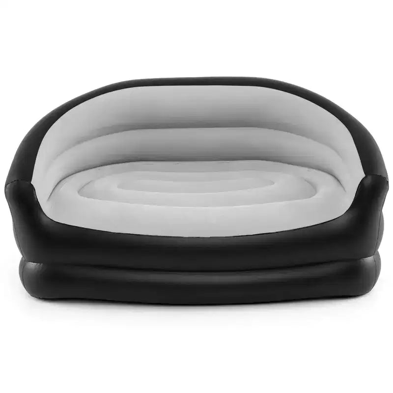 Costway 1/2 PCS 2-Seater Inflatable Couch with Flocked Surface & Repair Patches for Pop Up, Camping