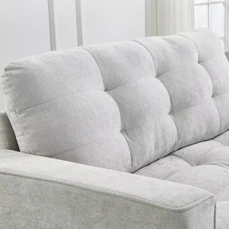 Canapé d'angle 126" avec console centrale, porte-gobelets, section en U, haut-parleurs Bluetooth intégrés et 2 poufs de rangement pour salon